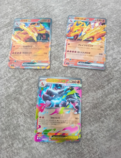Pokemon TCG Charizard ex & Mega Charizard X EX Holo Mixed Language 3-Card Lot - Image 1