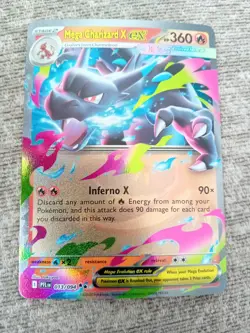 Pokemon TCG Charizard ex & Mega Charizard X EX Holo Mixed Language 3-Card Lot - Image 2