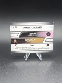 2025 Topps MLS Chrome -Giorgio Chiellini & Luis Suarez - Dual Auto - Black /10 - Image 4