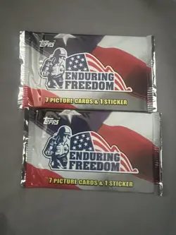 2001 Topps Enduring Freedom Possible Osama Bin Laden Factory Sealed Pack x 10 - Image 1