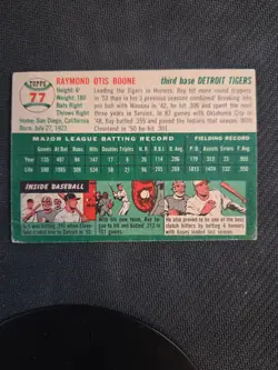 1954 Topps Ray Boone #77 - EX - Image 2