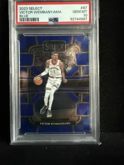 Panini 2023-24 Select Concourse Blue #87 Victor Wembanyama RC PSA 10 - Image 1