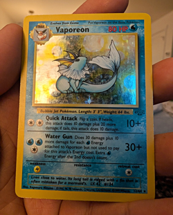 The Pokemon Company Vaporeon 12/64 Jungle Holo Rare Unlimited Eng Stage 1 80HP - Image 1