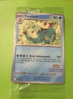 Pokemon TCG Feraligatr Illustration Contest 2024 Promo (213) SEALED - Image 1