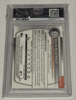 2025 Bowman Chrome Kevin Mcgonigle Blue Mojo Auto /150 PSA 9 Tigers #CPA-KM - Image 2