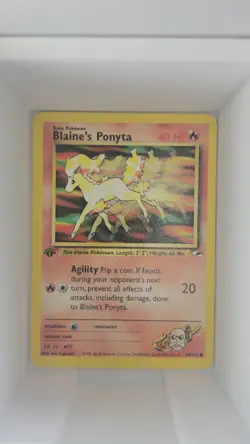 Pokemon Card Blaine's Ponyta Gym Heroes 1st Edition Common 63/132 M/NM - Image 1