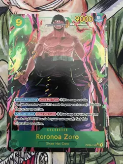 One Piece TCG Roronoa Zoro OP06-118 Alt Art SEC English - Image 1