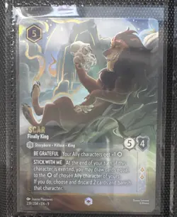 Disney Lorcana TCG Scar - Finally King Enchanted Foil 239/204 Lion King - Image 1