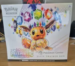 Pokemon TCG Prismatic Evolutions Pokemon Center ETB Sealed [ Tear] in CASE - Image 1