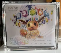 Pokemon TCG: Prismatic Evolutions Pokemon Center ETB - Sealed w/ Acrylic Case - Image 1