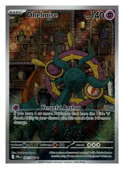 Dhelmise 091/084 Pitch Black Illustration Rare Holo Pokemon NM - Image 1