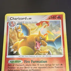 Pokemon TCG Charizard 1/99 Cracked Ice Holo Rare Platinum Arceus - Image 2
