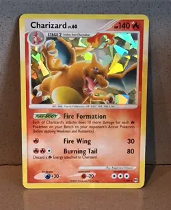 Pokemon TCG Charizard LV.60 Platinum Arceus Holo CRACKED ICE Rare 1/99 Near Mint - Image 1