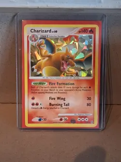 Pokemon TCG Charizard LV.60 Platinum Arceus Holo CRACKED ICE Rare 1/99 Near Mint - Image 3