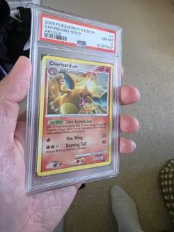 Pokemon TCG Arceus Charizard Holo Rare 1/99 PSA 8 English Stage 2 - Image 3