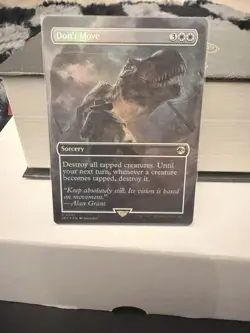 MTG Lost Caverns of Ixalan Jurassic Park Don't Move Rare Card 0001 Foil - Image 1