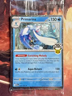 Primarina Cosmos Holo Black Star Promo Pitch Black SEALED Retailer Exclusive 💧 - Image 1