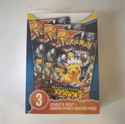 Pokemon TCG Scarlet & Violet Surging Sparks Booster Box 3 Packs English - Image 1