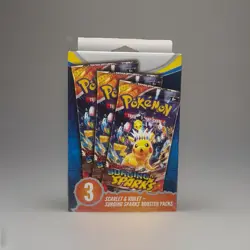 Pokemon Scarlet & Violet Surging Sparks Booster Box 3 Packs English TCG - Image 1