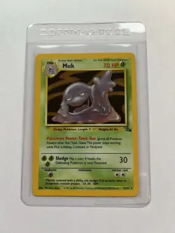 Pokemon TCG Muk Fossil Holo Rare Card 13/62 Vintage 1999 WOTC #6 - Image 1