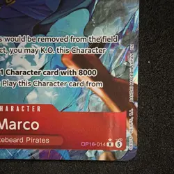 Bandai One Piece TCG Marco OP16-014 R Alt Art Foil English 8000 - Image 2