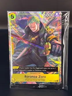 Roronoa Zoro OP07-113 - SEALED - One Piece TCG - Illustration Box Promo - Image 1