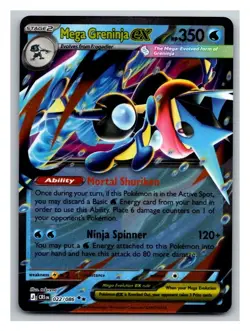 Mega Greninja ex Double Rare ME04: Chaos Rising 022/086 NM Holo - Image 1