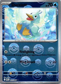 Ducklett (Poke Ball Pattern) 025/086 Poke Ball Holo SV: White Flare NM - Image 1
