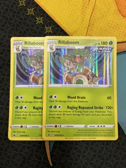Nintendo Pokemon TCG Rillaboom 018/198 Chilling Reign Holo Rapid Strike Lot 2 - Image 1