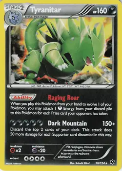 Tyranitar Holo Holo Rare XY - Fates Collide 56/124 NM - Image 1