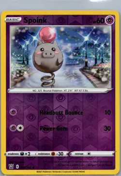 NM - Spoink #055/163 | Reverse Holo Common | SWSH05: Battle Styles - Image 1