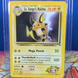 2000 Pokemon TCG Gym Heroes Lt. Surge's Raichu 28/132 NM - Image 1