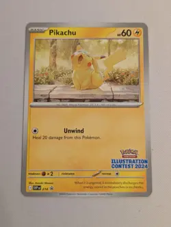 Pikachu (Illustration Contest 2024) 214 Promo Scarlet & Violet Promo NM - Image 1