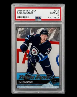 2016-17 UPPER DECK YOUNG GUNS KYLE CONNOR (RC) #212 PSA 10 GEM MINT ROOKIE - Image 1