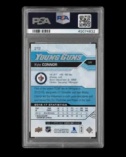 2016-17 UPPER DECK YOUNG GUNS KYLE CONNOR (RC) #212 PSA 10 GEM MINT ROOKIE - Image 2