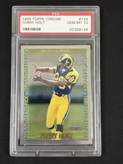 1999 Topps Chrome PSA 10 Torry Holt #149 Rookie Card - RC LA Rams - Image 1