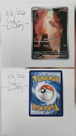 Charmander 168/165 - Illustration Rare Holo - English Pokemon - SV 151 - Image 3