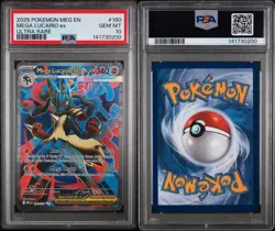 2025 POKEMON MEG EN-MEGA EVOLUTION ULTRA RARE #160 MEGA LUCARIO EX PSA 10 - Image 2