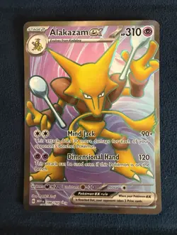Pokemon TCG Alakazam ex 188/165 Sv: Scarlet & Violet 151 Holo Ultra Rare English - Image 1