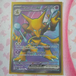 Pokemon Alakazam EX TCG Scarlet Violet-151 Holo Ultra Rare Card 188/165, NM - Image 1