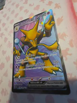 Pokemon Alakazam EX TCG Scarlet Violet-151 Holo Ultra Rare Card 188/165, NM - Image 5