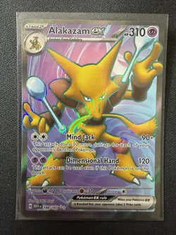 Pokemon TCG Alakazam EX Scarlet Violet-151 188/165 Holo Ultra Rare - Image 1
