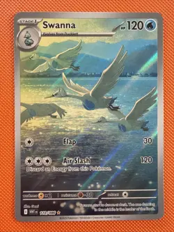 Pokemon TCG Swanna Card 110/086 White Flare Illustration Rare NEAR MINT - Image 1