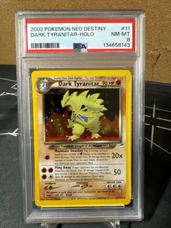 Pokemon Dark Tyranitar TCG #11/105 Holo Neo Destiny Rare Vintage Wotc PSA 8 - Image 1