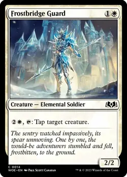 X 1 Frostbridge Guard NM-M WOE Wilds of Eldraine 014 MTG - Image 1
