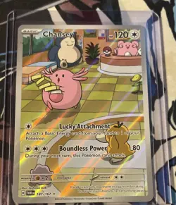 Pokemon Chansey Sv06 Twilight Masquerade Illustration Rare Full Art Holo 187/167 - Image 1