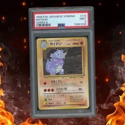 Pokemon Japanese Vending Series III Rhydon PSA 9 #112 - Image 1