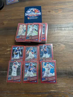 2026 Stars & Stripes 62 Card Lot Red Wave Parallels Top Young Names In Baseball! - Image 1