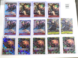 ONE PIECE TCG RORONOA ZORO Mixed Lot ( Lot of 14) SEC, SR, Promo - Image 1