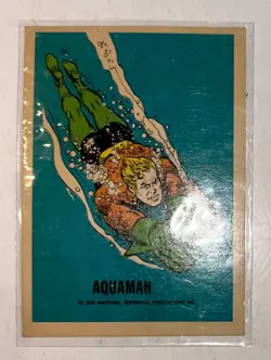 Vintage 1974 National Periodical WOnder Bread Aquaman DC Card. Rookie! - Image 1